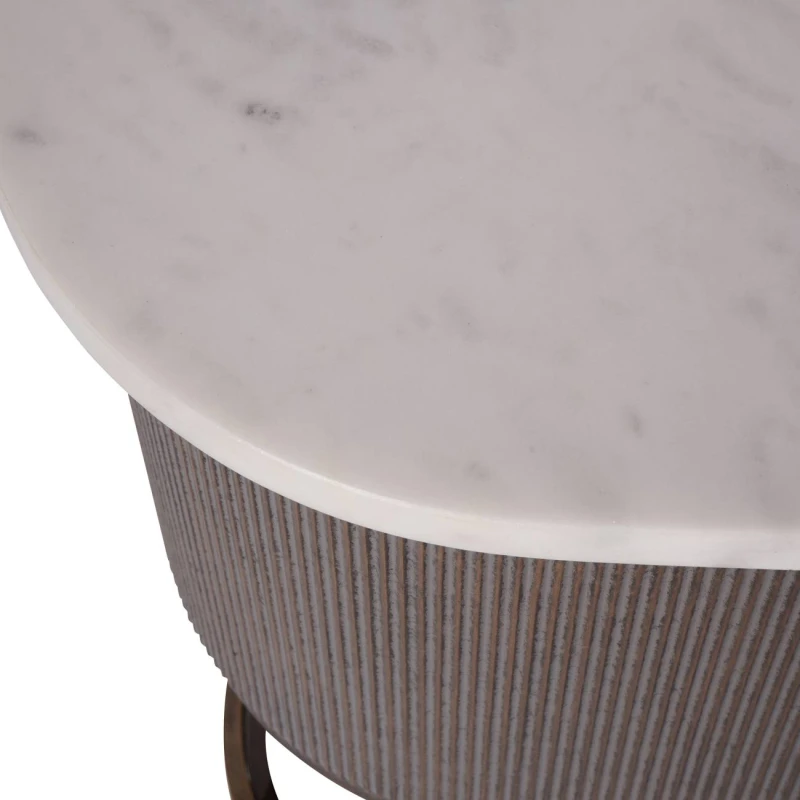 Natural marble top of the Primrose console table
