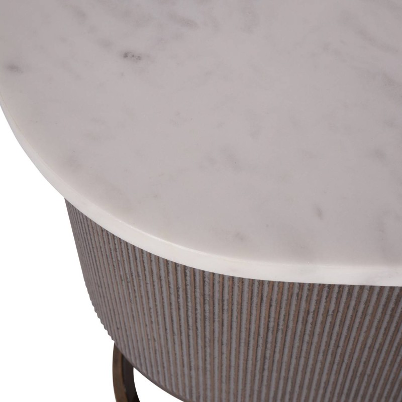 Primrose 135 cm Gold Console Table with Gold Base and Marble Top