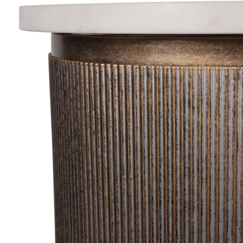 Primrose 135 cm Gold Console Table with Gold Base and Marble Top