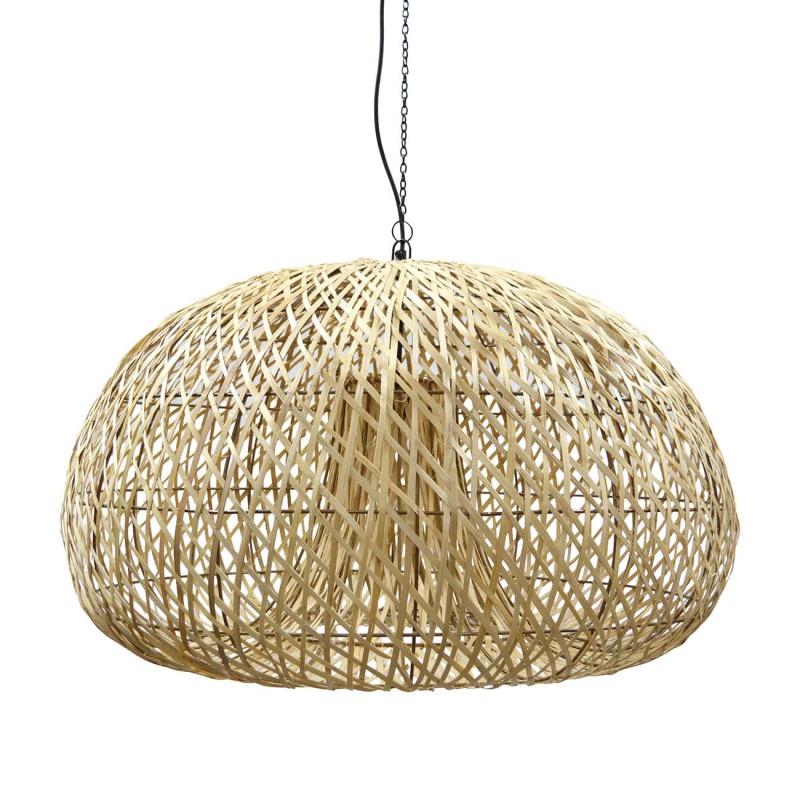 Lampa sufitowa Bamboo 80x50 cm naturalna ręcznie wykonana lampa wisząca sufitowa z bambusa