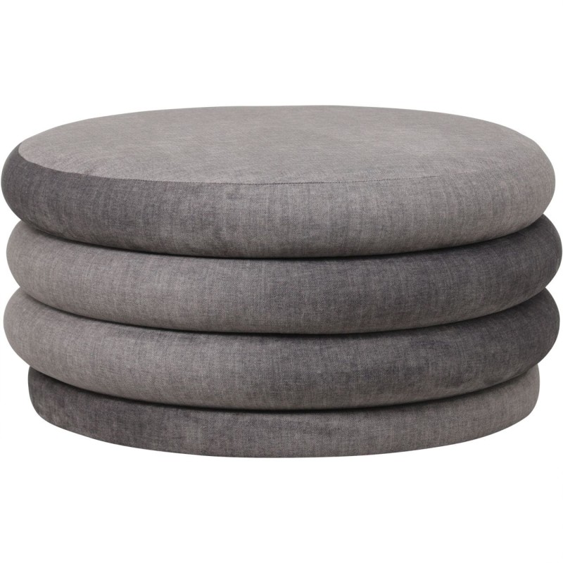 Belgravia Grey Ottoman Coffee Table – 78 cm Round Ottoman with Storage