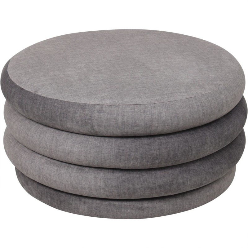Belgravia Grey Ottoman Coffee Table – 78 cm Round Ottoman with Storage