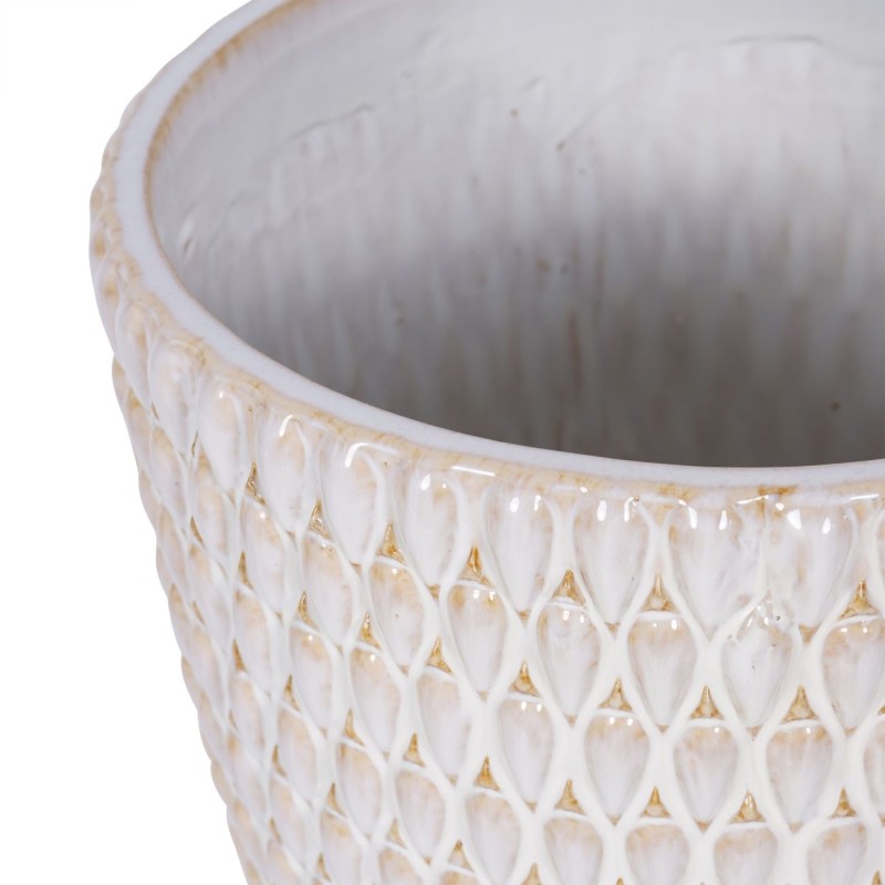 Boscobel Cream Ceramic Planter M 44 cm – Cream Planter for the Living Room