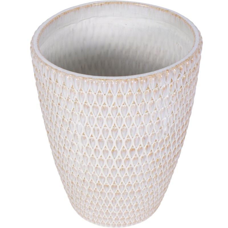 Boscobel Cream Ceramic Planter L 54 cm – Cream Planter for the Living Room