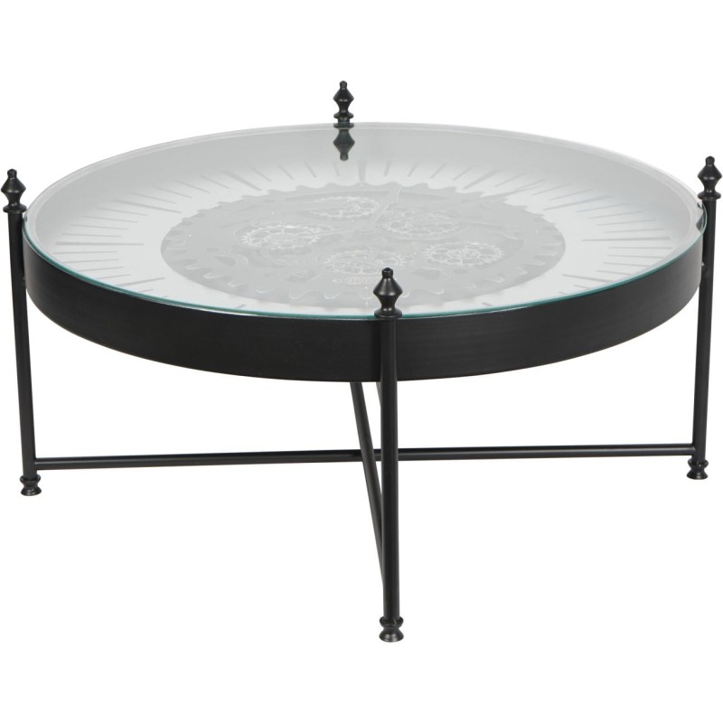 Large coffee table with visible clock mechanism