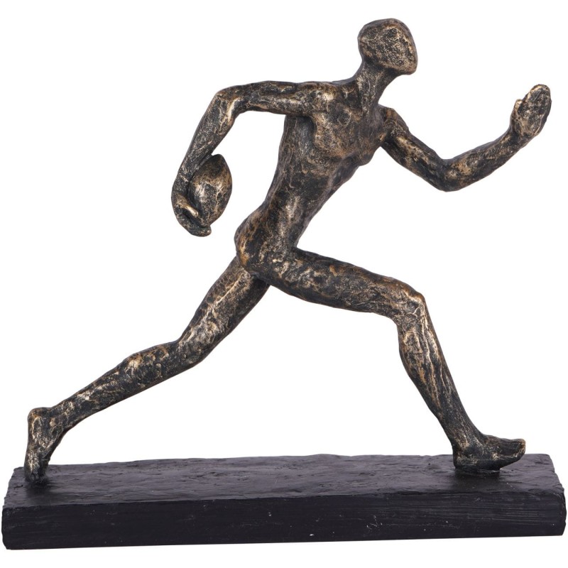 Chiswick Sport Rugby Sculpture 28 cm: Antique Bronze Polyresin Decorative Rugby Figurine