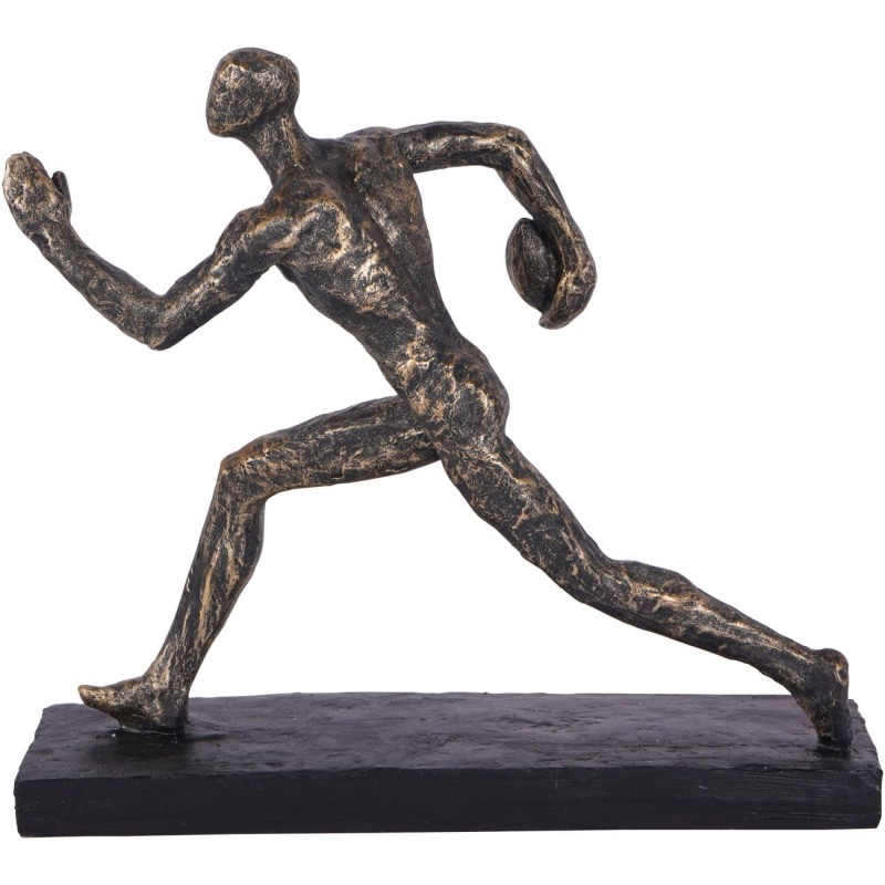 Chiswick Sport Rugby Sculpture 28 cm: Antique Bronze Polyresin Decorative Rugby Figurine