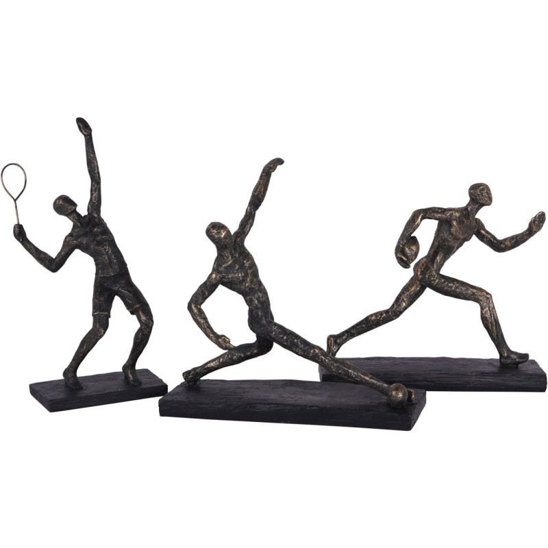 Chiswick Sport Rugby Sculpture 28 cm: Antique Bronze Polyresin Decorative Rugby Figurine