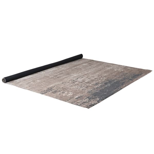 Contemporary cotton blend rug in natural earth tones