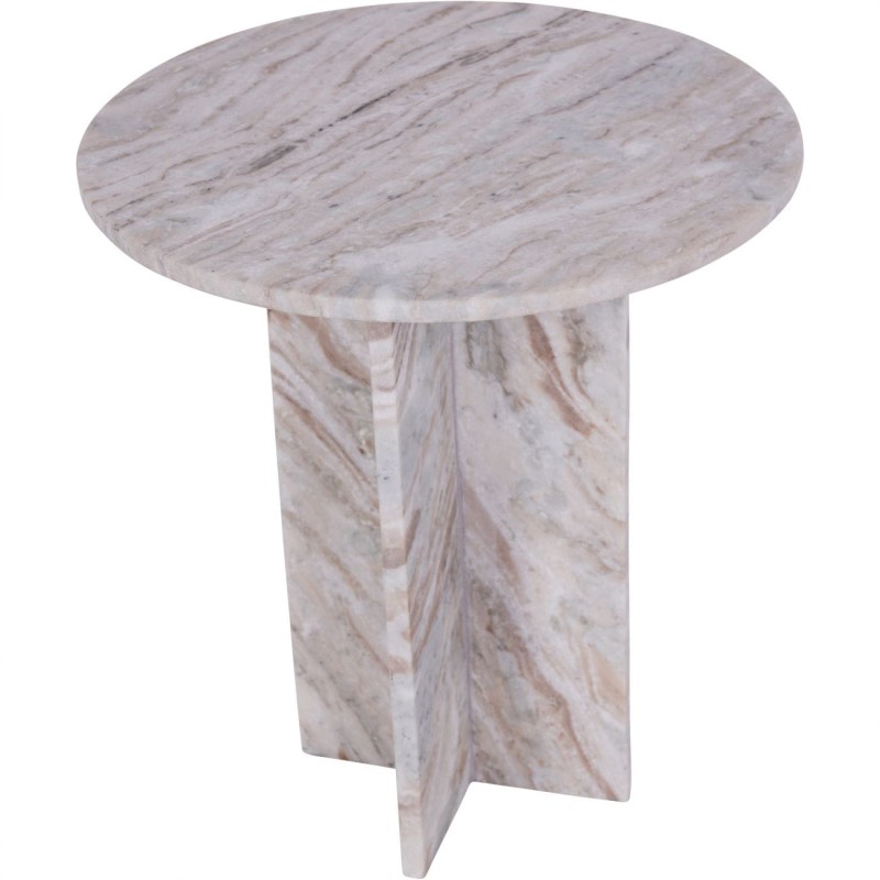 Stolik boczny Kingston Marble 42 cm stolik marmurowy brąz okrągły
