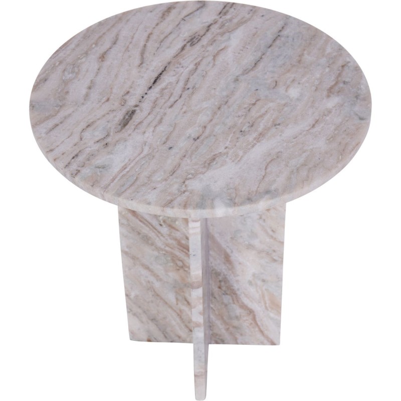 Stolik boczny Kingston Marble 42 cm stolik marmurowy brąz okrągły