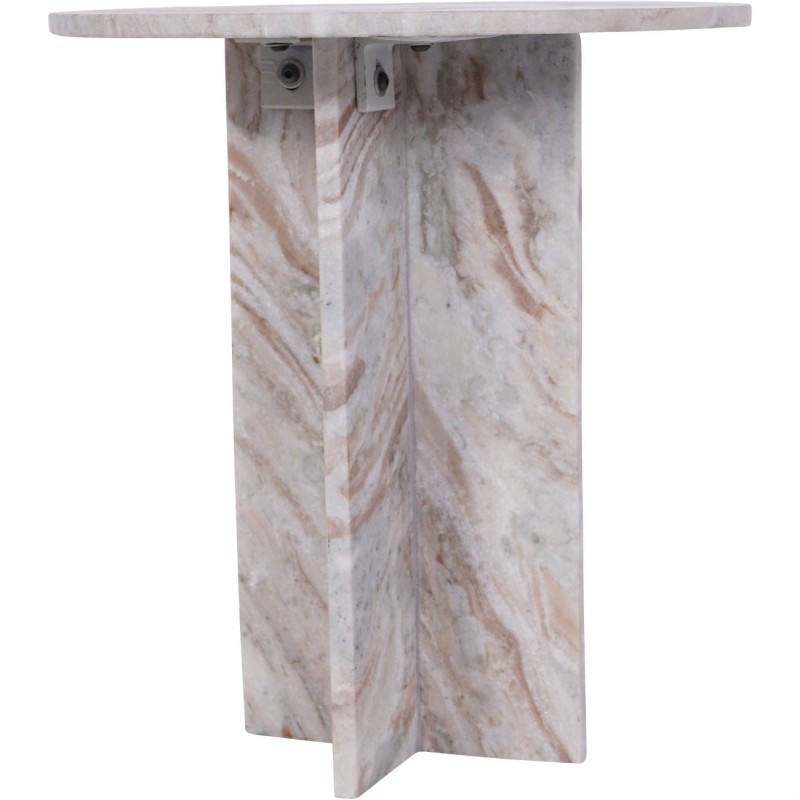 Stolik boczny Kingston Marble 42 cm stolik marmurowy brąz okrągły
