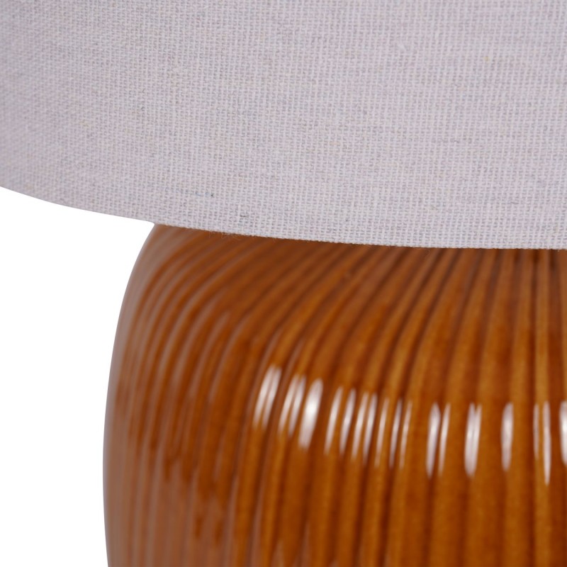 Orange table lamp for a living room