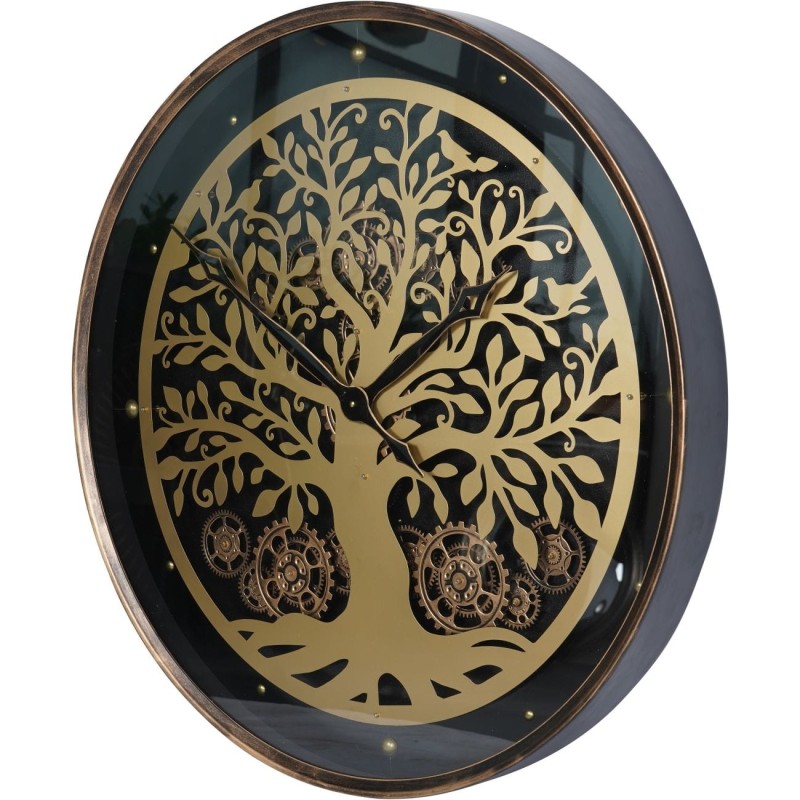 Large metal wall clock with a Tree of Life design