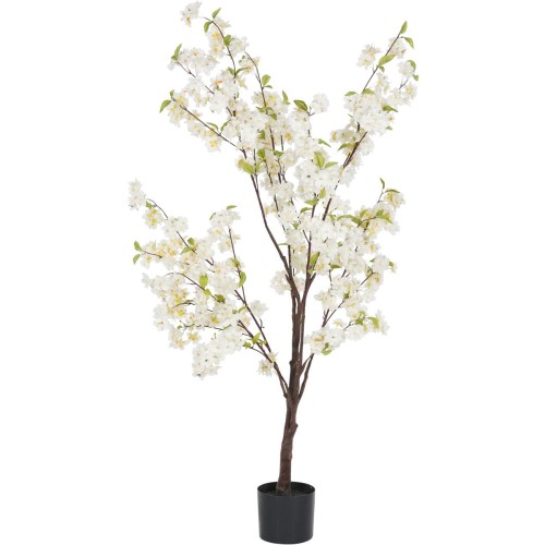 White Artificial Cherry Tree 140 cm – Green Decorative Plant