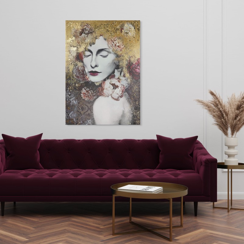 Flower Gold artwork with metallic hand-painted details