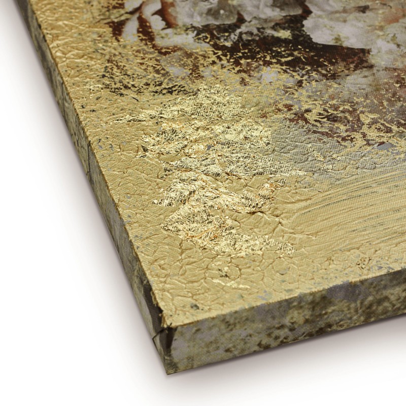 Flower Gold artwork with metallic hand-painted details