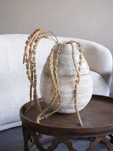 Woven L Large Textured Ceramic Vase 47 cm