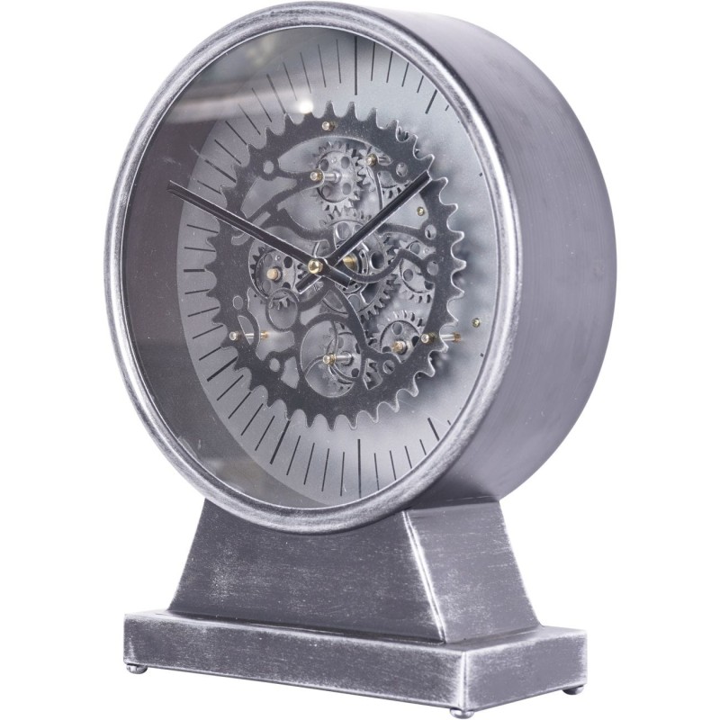 Ennismore silver and black mantel clock 32.5 cm