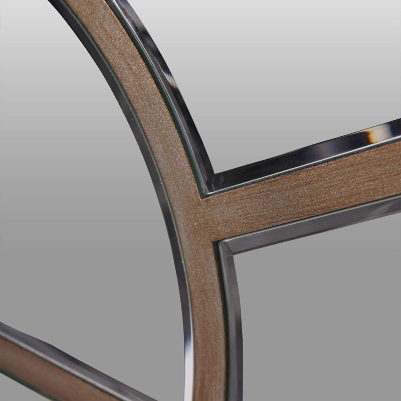 Lustro Window Arch 180x80 cm rama szampańskie złoto lustro okienne