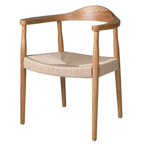 Linton Rope Oak Dining Chair with Arms 76cm
