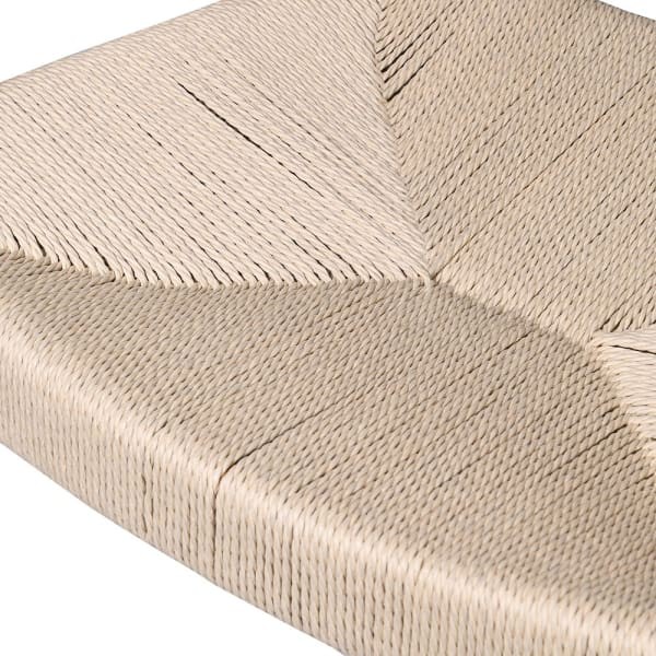 Linton Rope Dining Chair 76 cm – Light Oak, Woven Rope Seat, Farmhouse Style