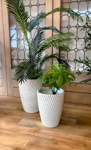 Boscobel Cream Ceramic Planter L 54 cm – Cream Planter for the Living Room