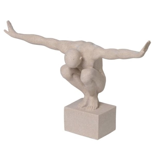 Halycon Natural Male Sculpture, 33 x 48 cm, Polyresin
