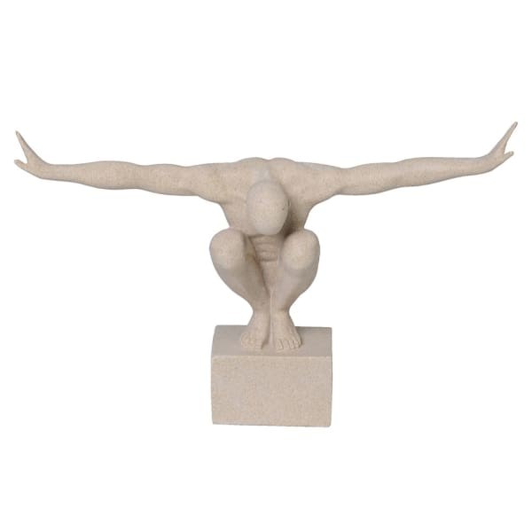 Halycon Natural Male Sculpture, 33 x 48 cm, Polyresin