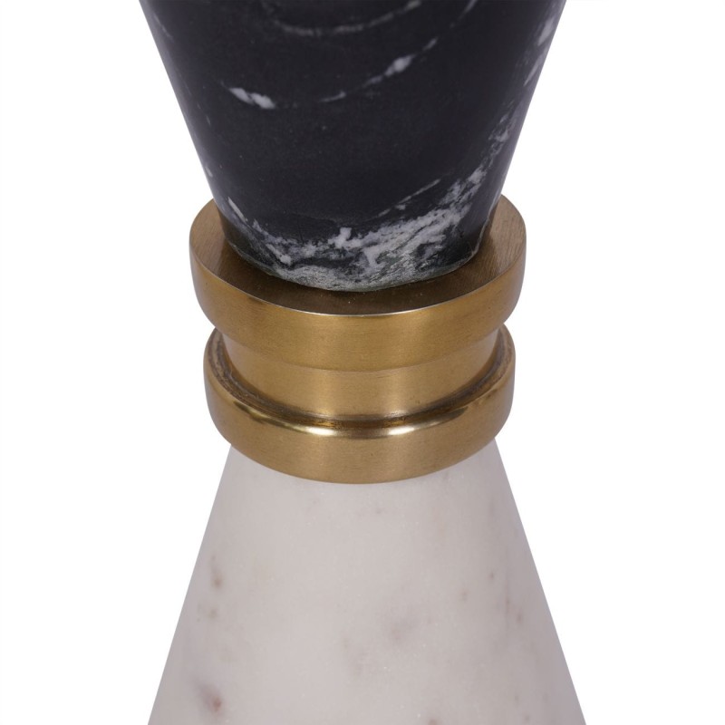 Marble L candle holder for one tall candle