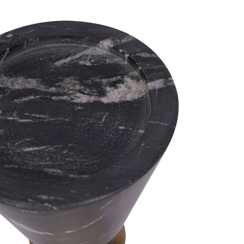 Close-up of the brass detail on the Marble L candle holder