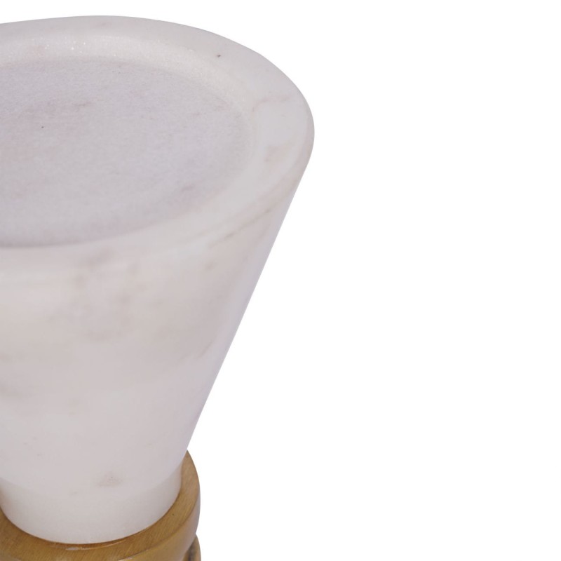 Decorative marble candle holder for a sideboard