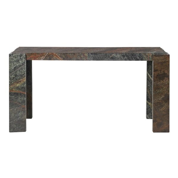 Ravenna marble console table in grey and red natural stone