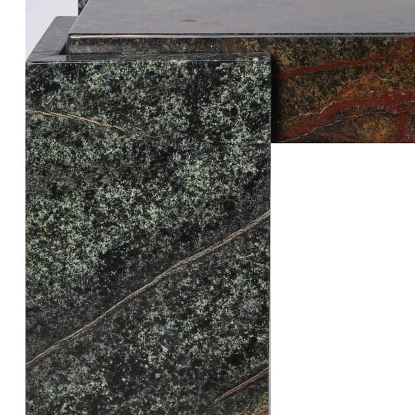 Ravenna marble console table in grey and red natural stone