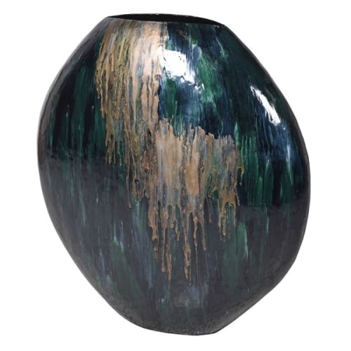 Enamelled Iron Vase for Dried Arrangements 86 cm