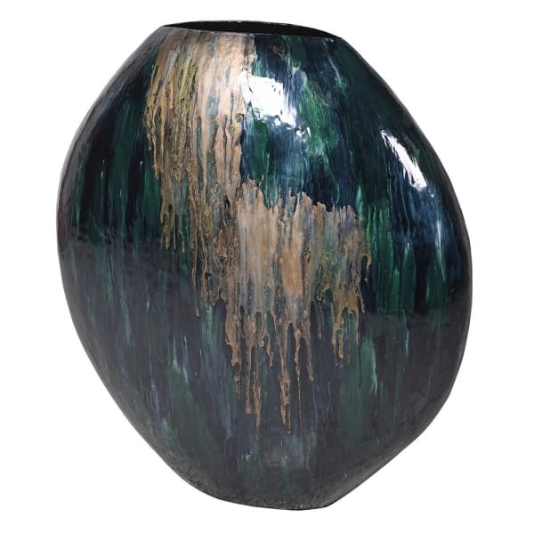 Enamelled Iron Vase for Dried Arrangements 86 cm