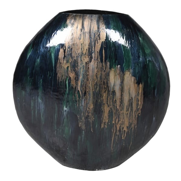 Enamelled Iron Vase for Dried Arrangements 86 cm