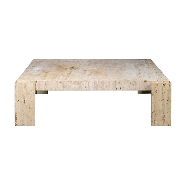 Travertine Coffee Table 120 cm – Square Natural Stone Coffee Table