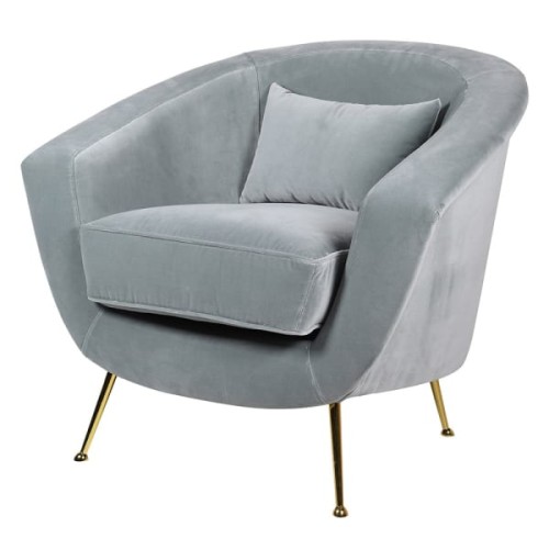 Camden Blue Velvet Armchair for Living Room and Bedroom