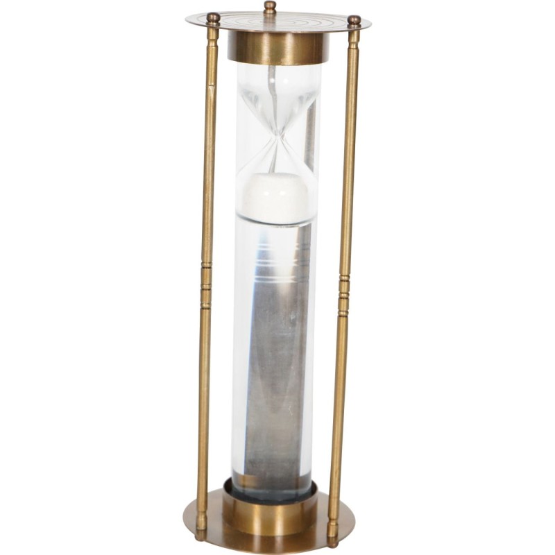 Glass and metal Eaton L decorative sand timer