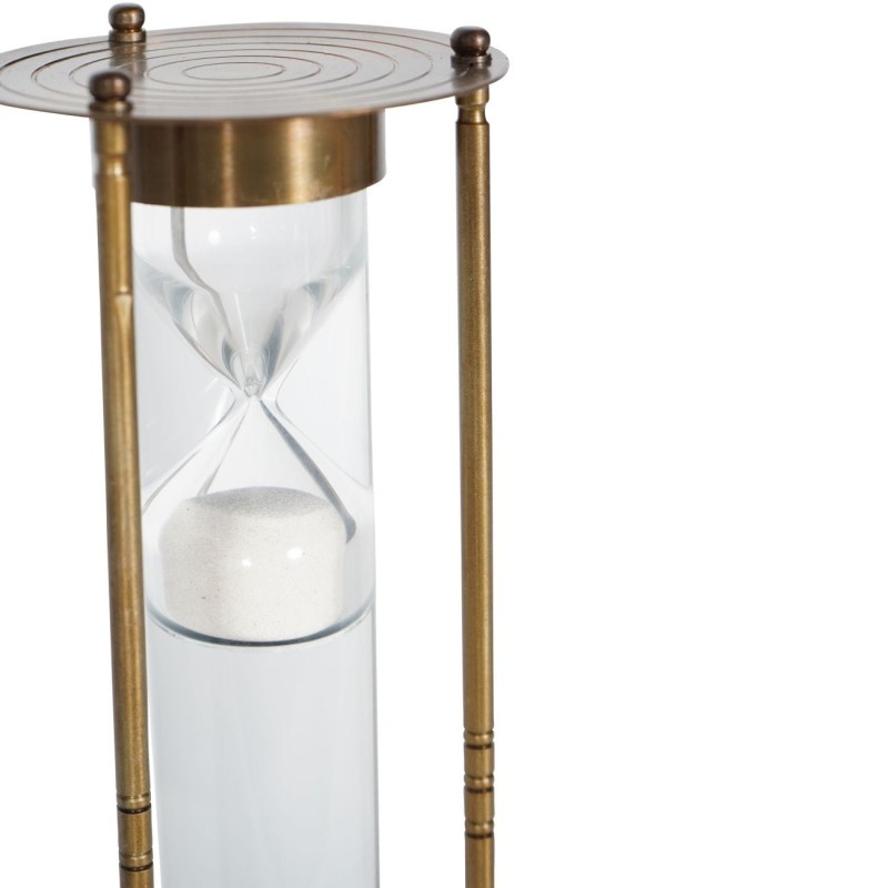 Decorative hourglass with white sand for a luxury study