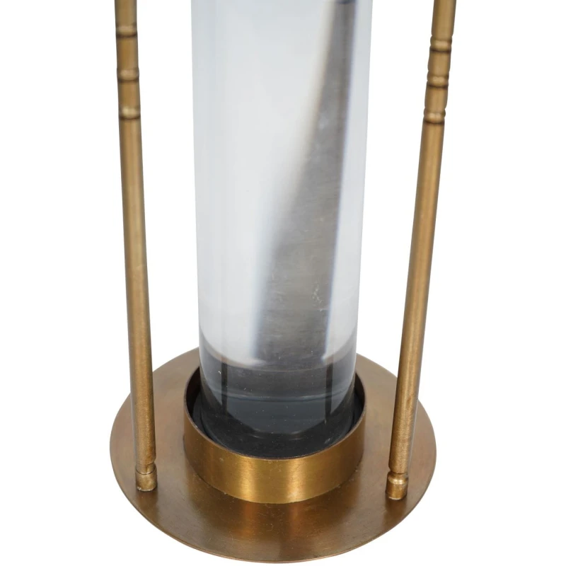 Elegant glass hourglass for a console table or shelf