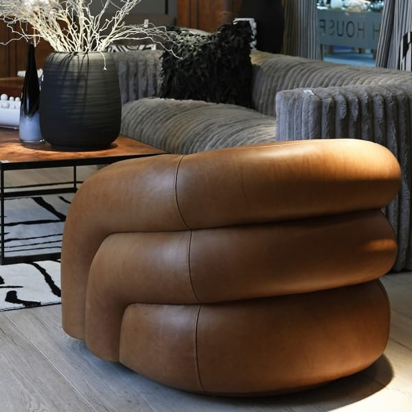 Belgrave Brown Accent Chair – Designer Armchair for the Living Room
