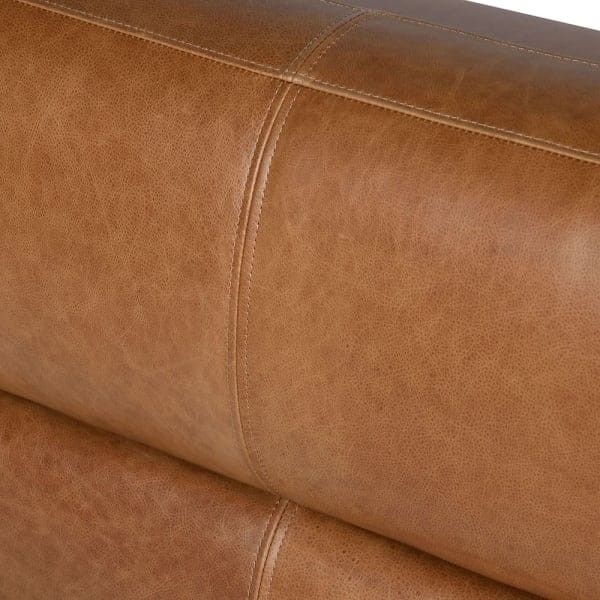 Belgrave Brown Designer Three-Seater Sofa Organic shape