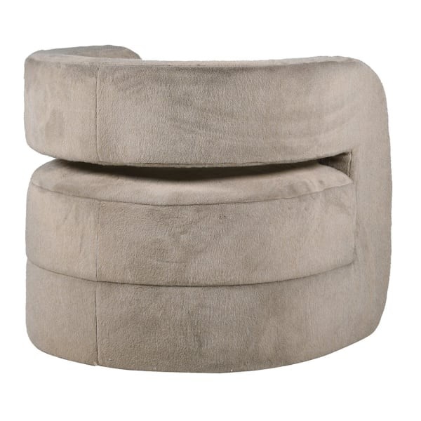 Lyall Velvet Organic Designer Chair – Cream Armchair for Living Rooms