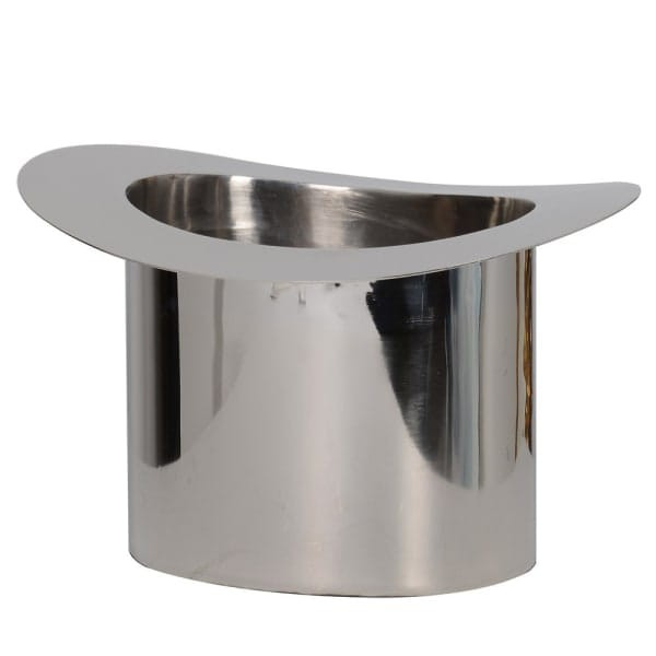 Silver steel Hat wine and champagne cooler for two bottles