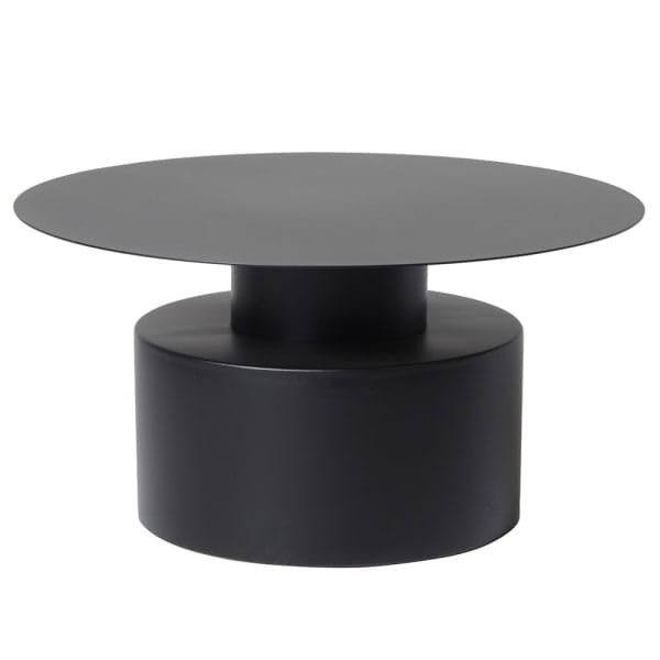 Ayes Black Round Coffee Table 80 cm black metal