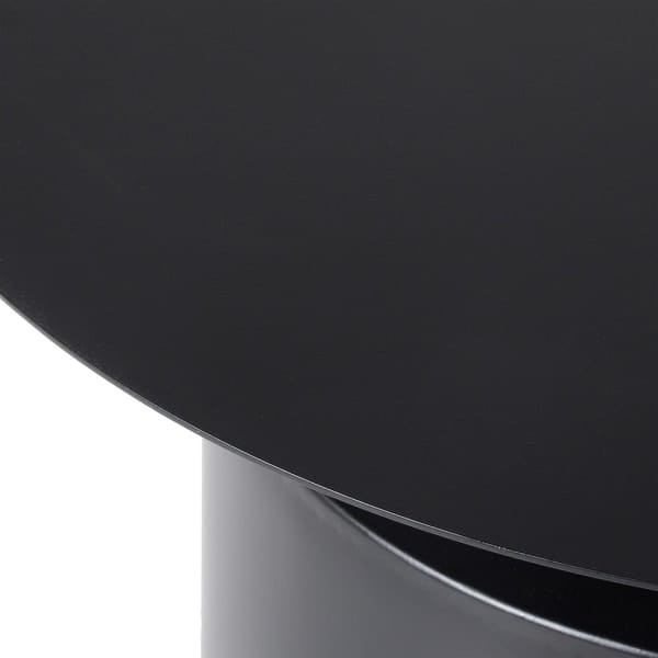 Ayes Black Round Coffee Table 80 cm black metal