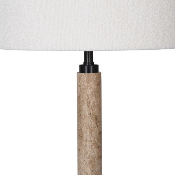 Large Bromley marble table lamp with a light shade