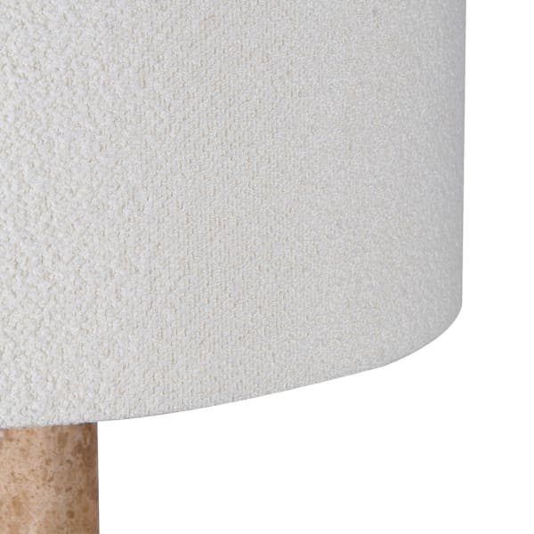 Bromley 165cm floor lamp with a natural brown marble base